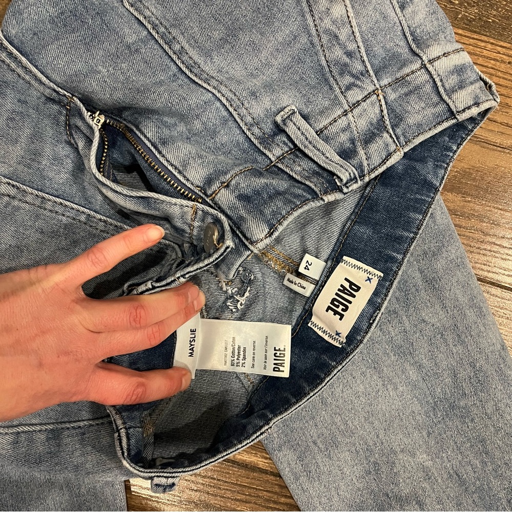 PAIGE Light Wash Denim Jeans